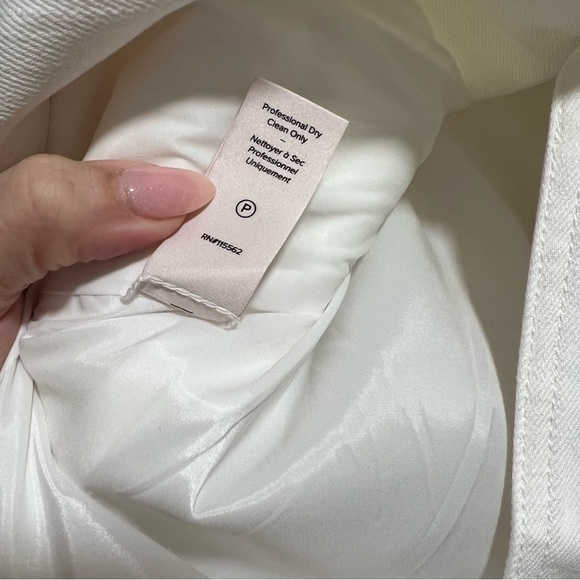 NEW NWT Cinq A Sept Khloe Denim Blazer Jacket White - Picture 11 of 11